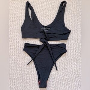 NWT 437 Swim, black, aubrey bottoms (medium) and kenzie top (small)